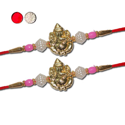 "Designer Fancy Rakhi - FR- 8340 A - Code 253 (2 RAKHIS) - Click here to View more details about this Product